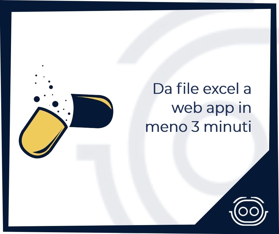 Da file excel al web app in meno di 3 minuti
